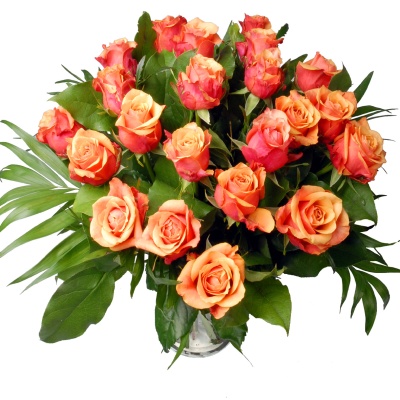 Zalm / Oranje rozen