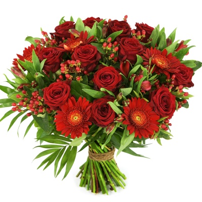 Rode rozen +
bloemen